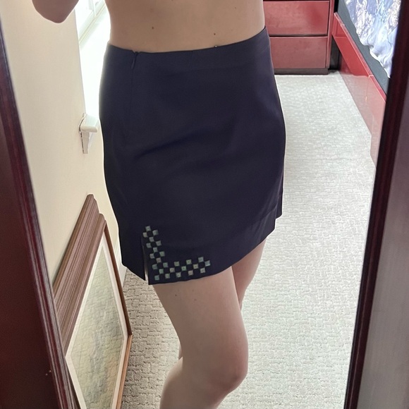 Rare Vintage Versace Jeans Couture Purple Sequin Mini Skirt - Picture 3 of 13